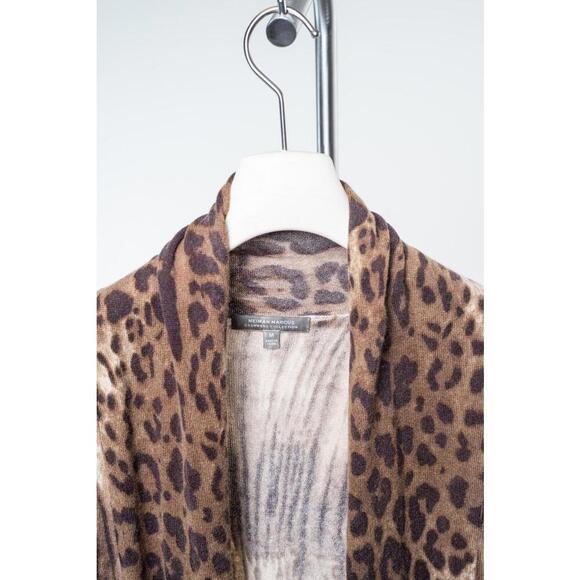 Neiman Marcus Animal Print Cashmere Cardigan - Picture 3 of 3